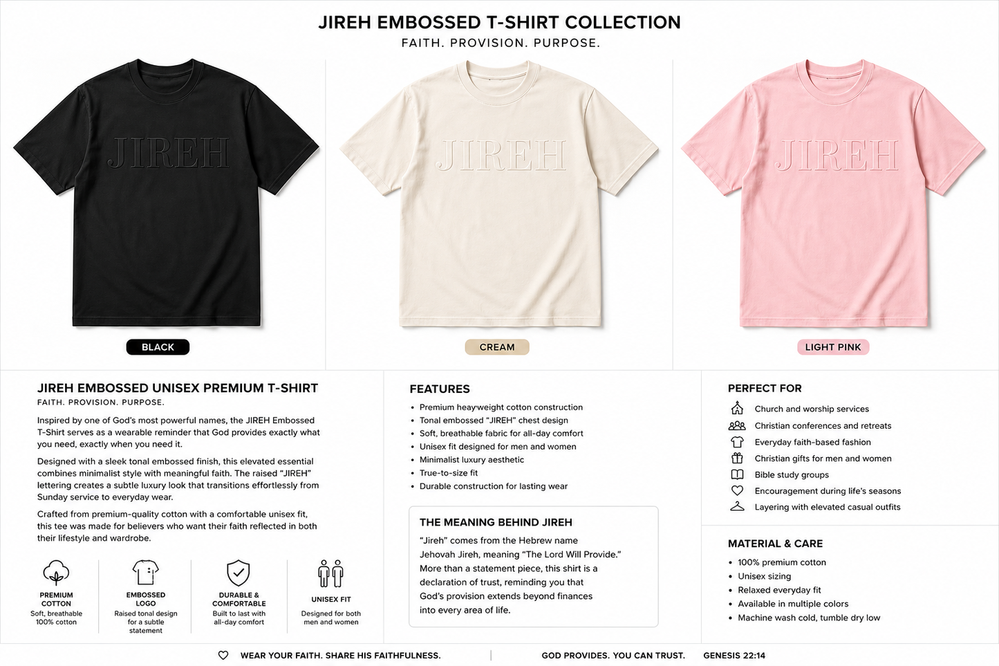 Jireh Embossed Tshirt